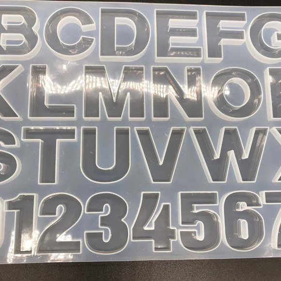 Silicone Resin Alphabet Letter and number mold key chain mold silicone letters - Picture 4 of 10